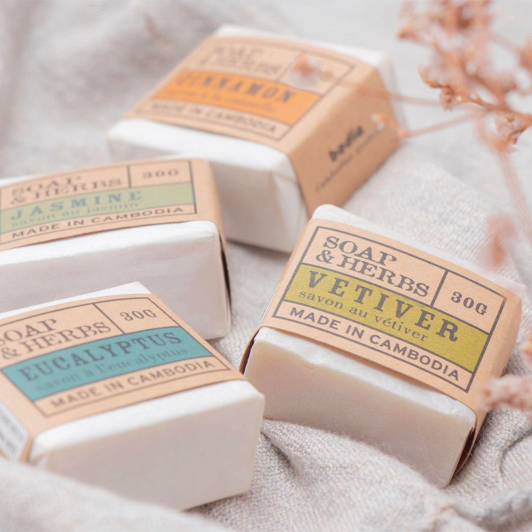 herbal soap cold saponified jasmin vetiver cinnamon eucalyptus bodia apothecary