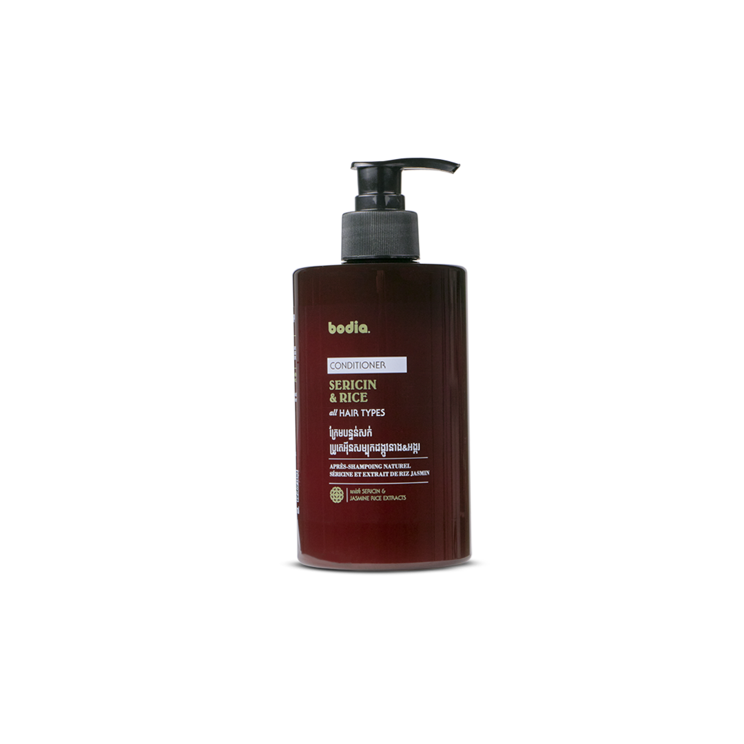 Après-shampooing naturel à la séricine et au riz jasmin soins capillaires extraits naturels cambodgien fortifiant cheveux