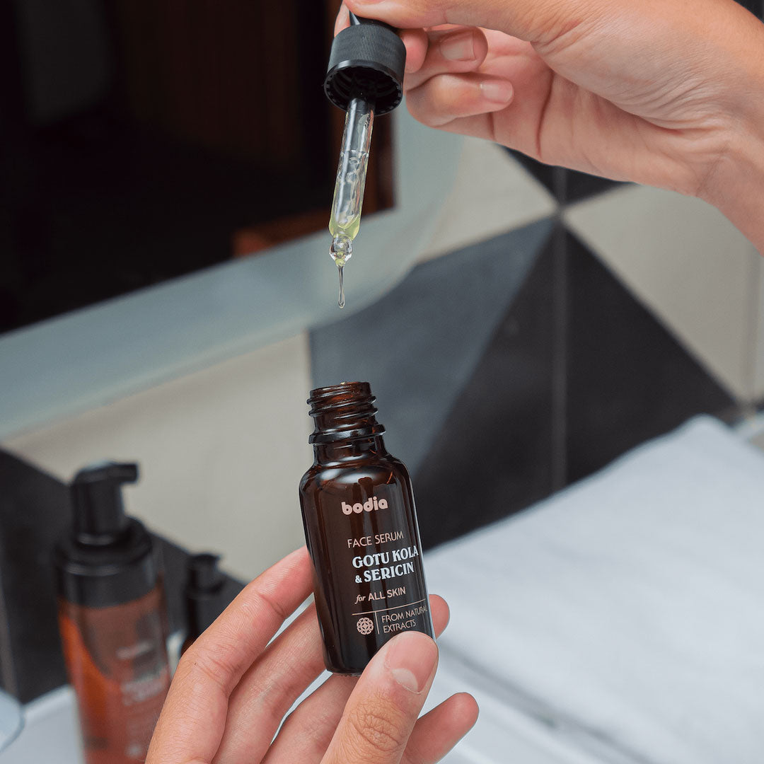test natural face serum gotu kola and sericine all skin type bodia apothecary