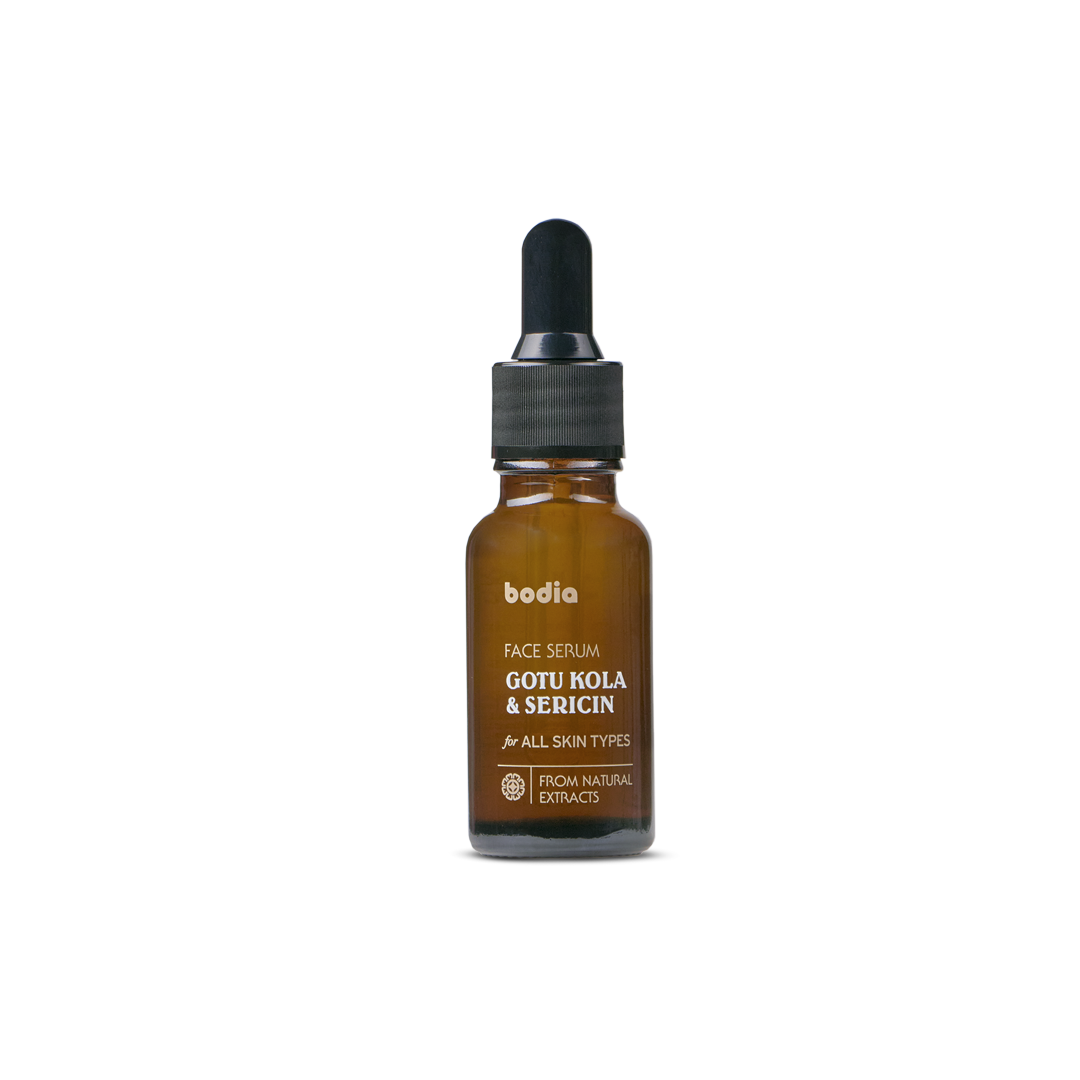 Packaging natural face serum gotu kola all skin type bodia apothecary