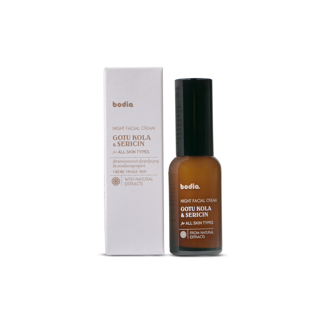 Packaging-gotu-kola-Sericin-night-facial-cream-natural-skincare-apothicaire cambodge