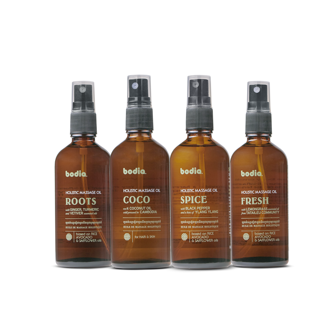 Huile de massage holistique naturelle 500 ml – Bodia Spa / Apothicaire