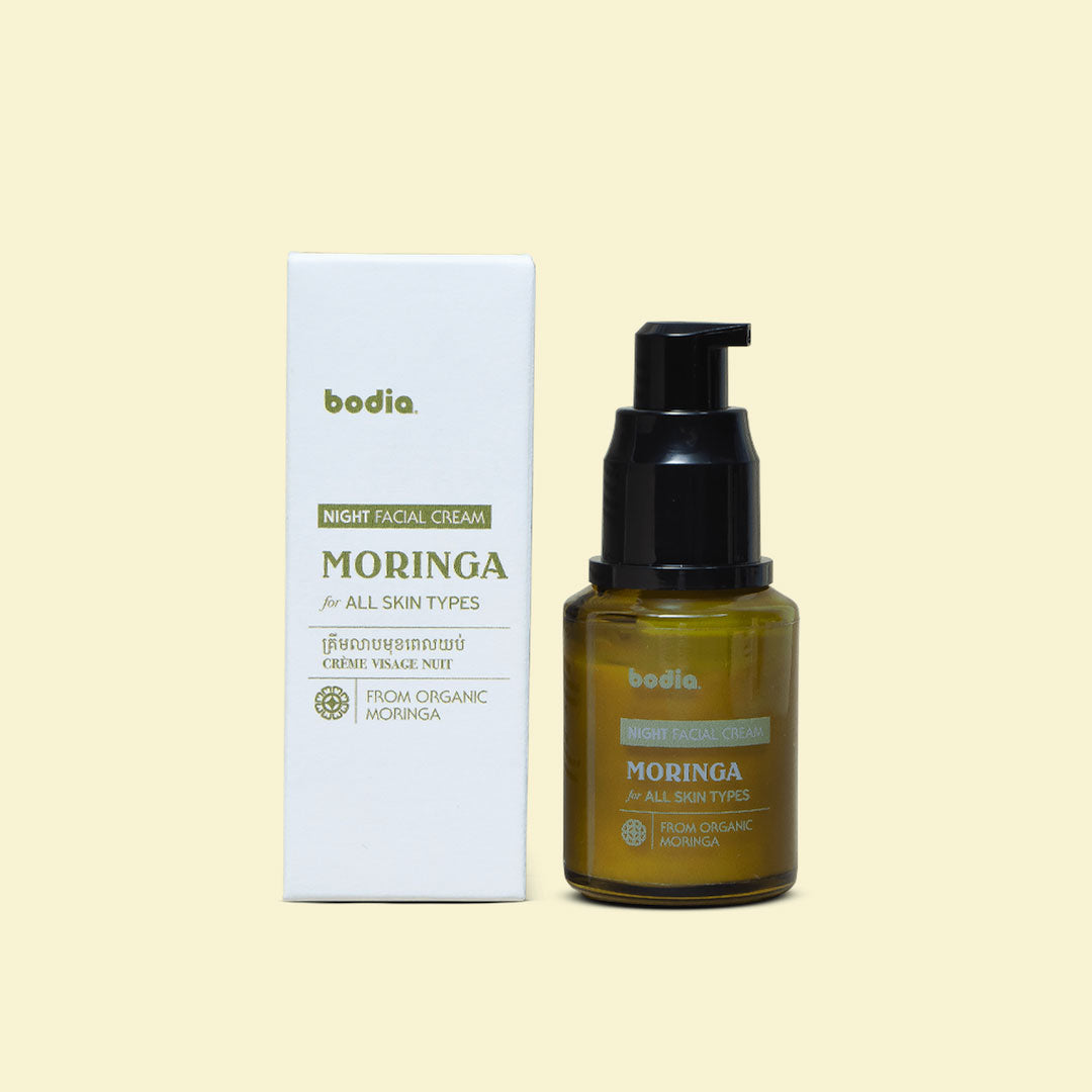 crème de nuit visage naturelle hydratante anti-age au moringa biologique bodia soin apoithicaire cambodgien packshot produit