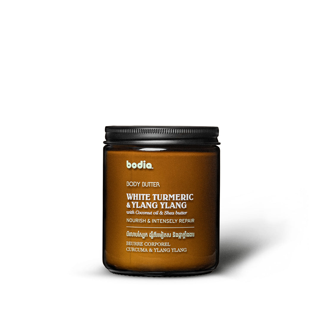 Natural body butter bodia white turmeric & ylang ylang nourish & intensely repair made in Cambodia