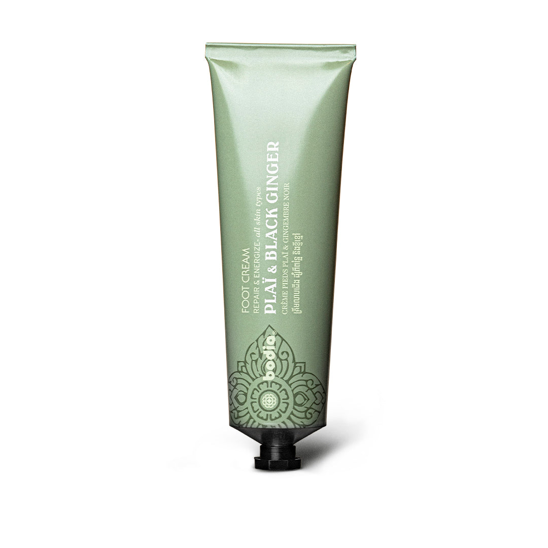 Natural foot cream plaï and black ginger repair & energize tube bodia apothecary made in cambodia