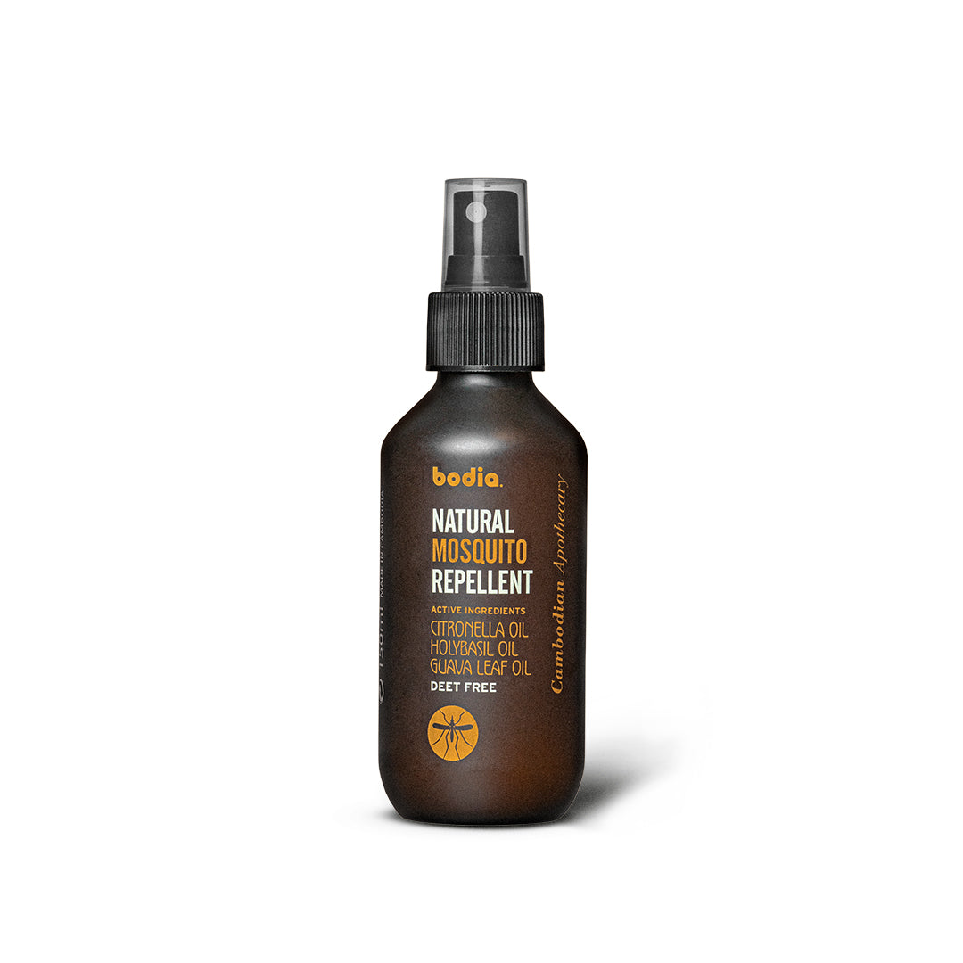 Répulsif anti-moustique naturel Bodia Apothecary à la citronnelle – flacon 150 ml, fabriqué au Cambodge 