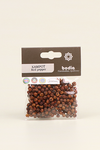 Kampot red pepper black pepper 20g certified best quality cambodia bodia apothecary delicatessen