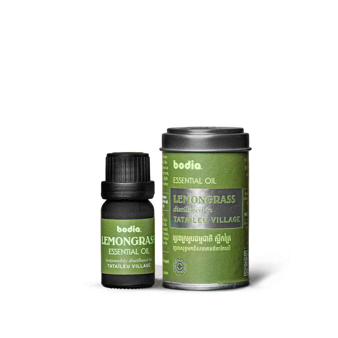 pure essential oil lemongrass from Tatai Leu Village Cambodia Bodia Apothecary