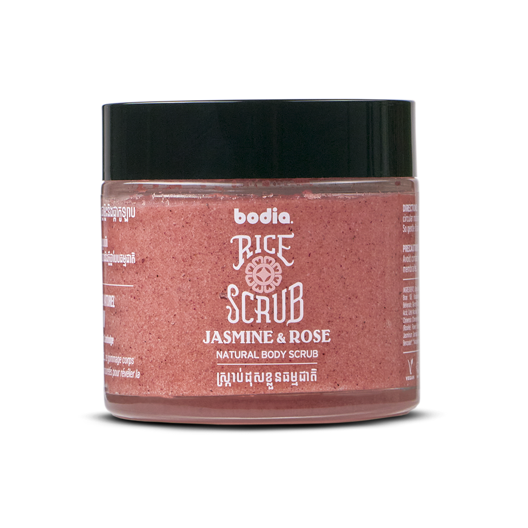 Jarre Body Scrub Jasmine & Rose exfoliant naturel Bodia Cambodge