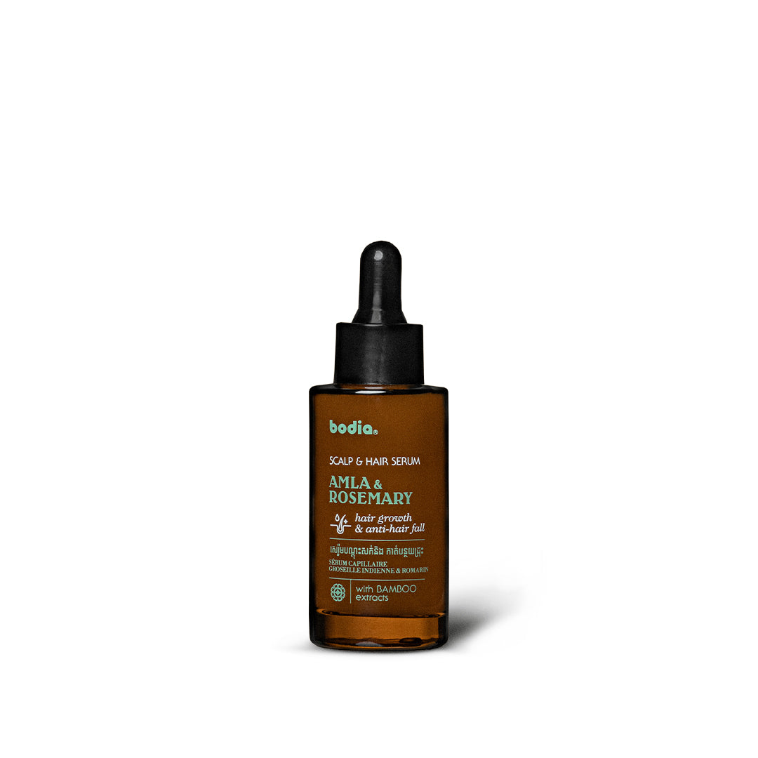 Natural Scalp Hair Serum Amla Rosemary with bamboo extract Bodia Apothecary