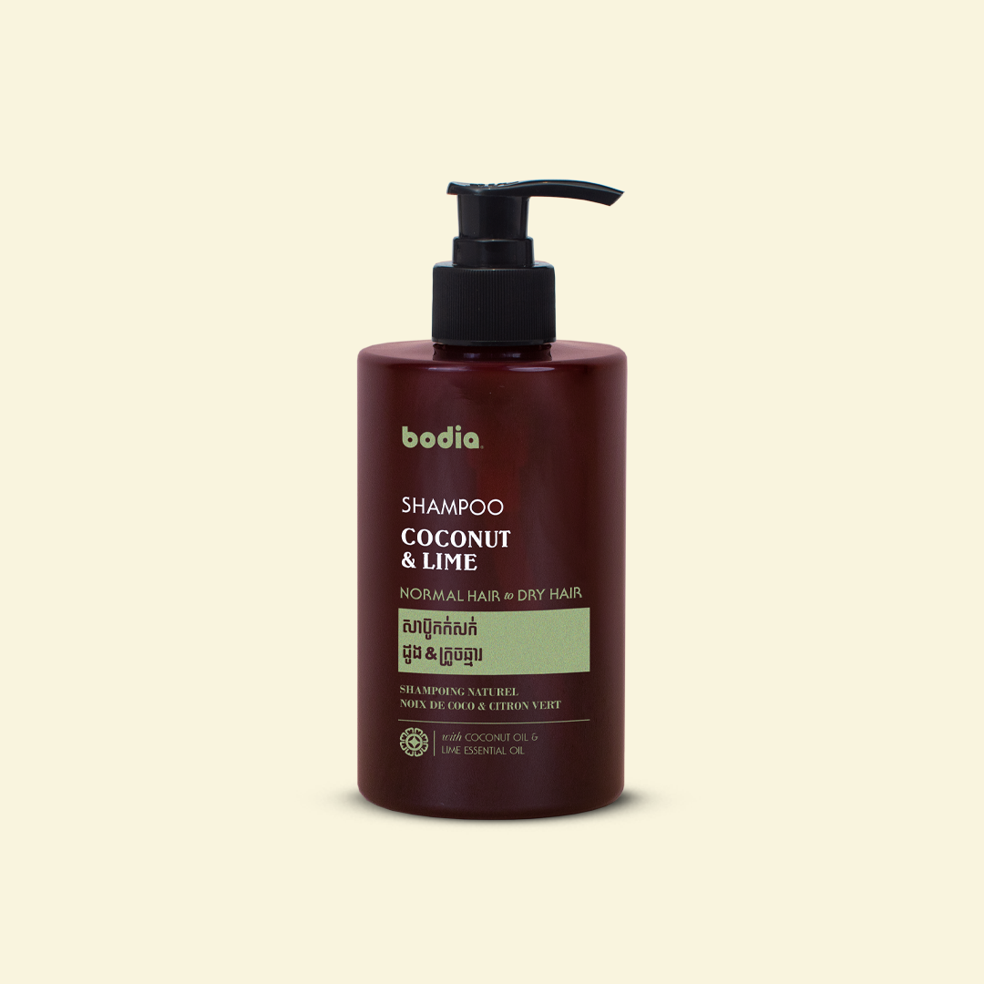 bouteille de shampoing naturel sans sulfate coconut_lime fortifie et renforce les cheveux