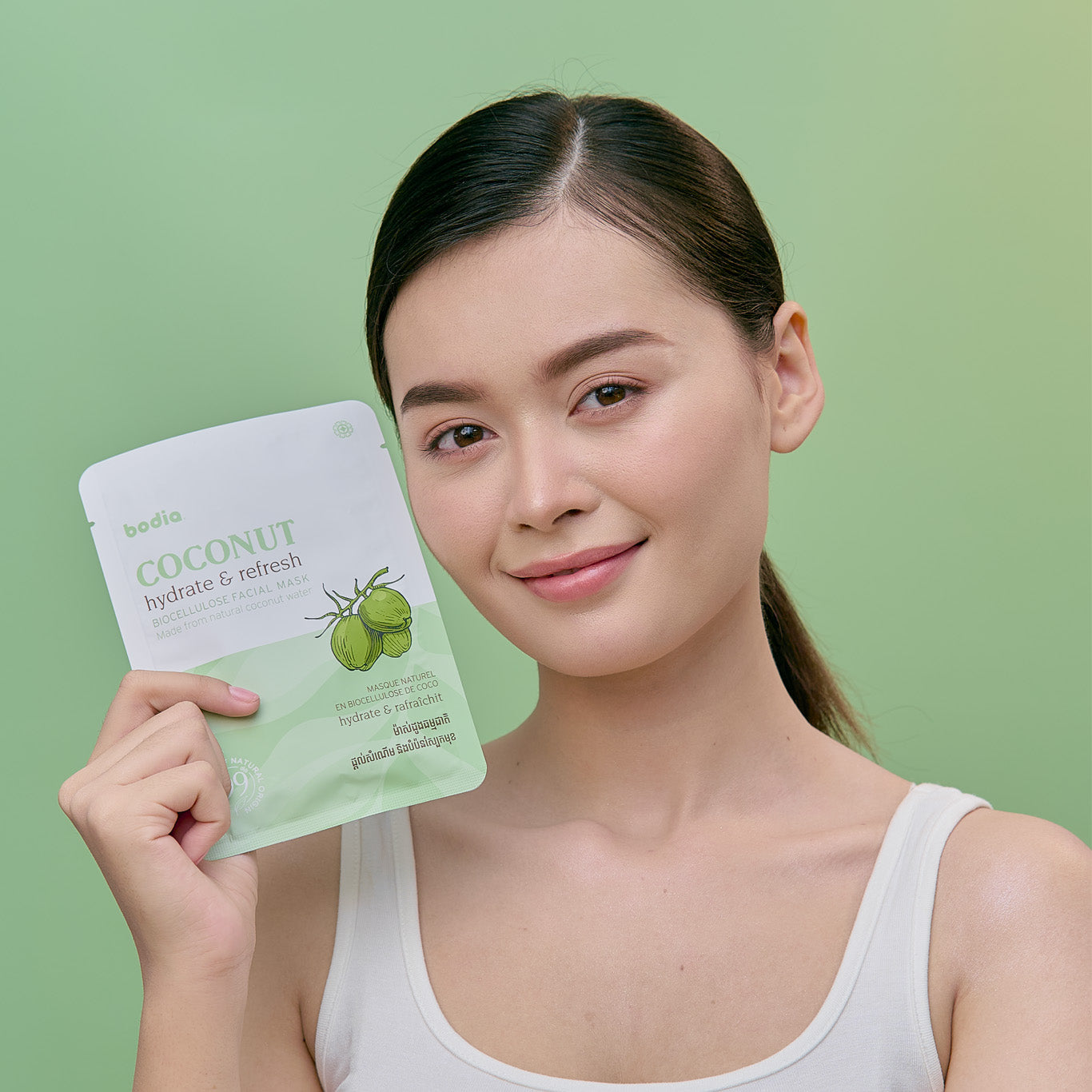 natural bio-cellulose coconut face mask moisturizing sheet Bodia apothecary